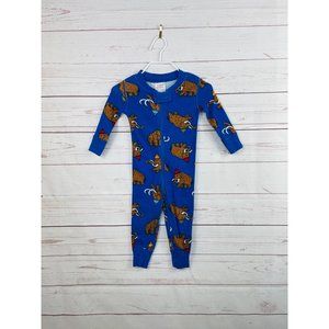 Hanna Andersson Wooly Mammoth Pajamas 3-6 Months Organic Cotton